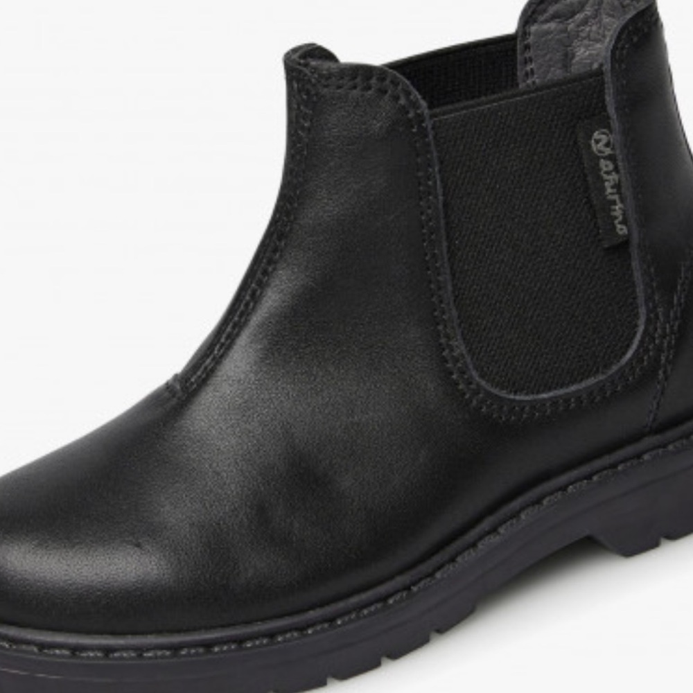 NWT NATURINO PICCADILLY Chelsea Leather Boots in Black - Picture 5 of 15